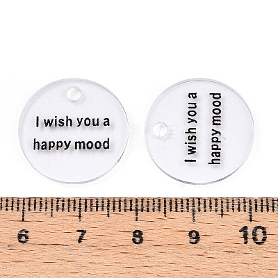 Transparent Acrylic Pendants TACR-T028-28-1