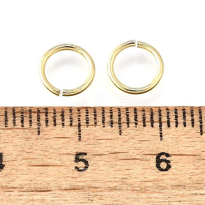 Brass Open Jump Rings KK-V007-004G-10-1