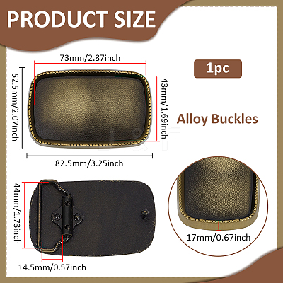 1Pc Tibetan Style Alloy Buckles KK-BC0015-45AB-1