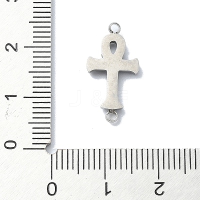 304 Stainless Steel Crystal Rhinestone Connector Charms STAS-Z065-02P-01-1