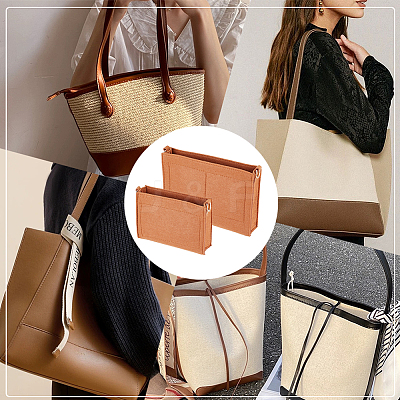 2Pcs 2 Style Wool Felt Bag Organizer Inserts FIND-WR0007-41A-1