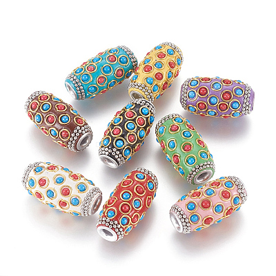 6Pcs Handmade Indonesia Beads IPDL-SP0001-06-1