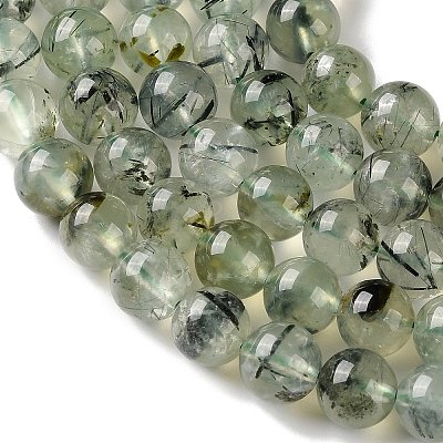 Natural Prehnite Beads Strands G-G474-A01-8mm-1
