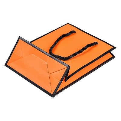 Rectangle Paper Bags with Twisted Rope Handles CARB-L011-01B-02-1