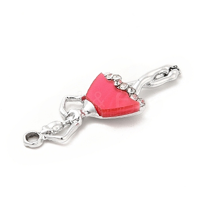 Rack Plating Alloy Enamel Pendants ENAM-M051-03P-C-1