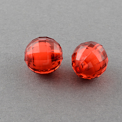 Transparent Acrylic Beads TACR-S086-08mm-15-1