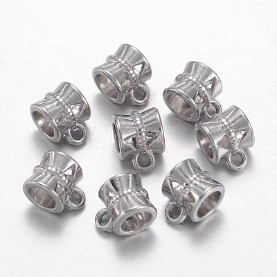 Tibetan Style Alloy Tube Bails LS-TIBE-30047-P-NR-1