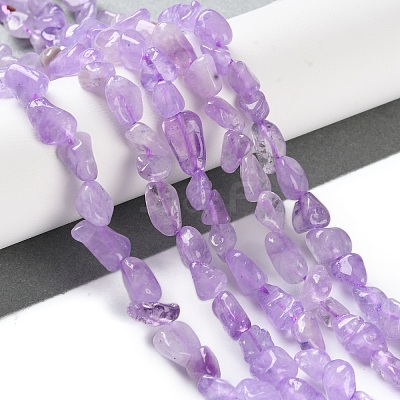 Natural Lavender Amethyst(Dyed & Heated) Beads Strands G-P497-01C-44-1