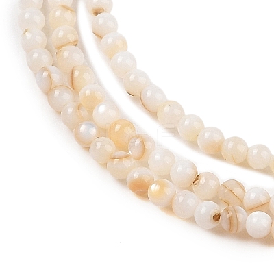 Natural Freshwater Shell Beads Strands SHEL-T011-02-4mm-1