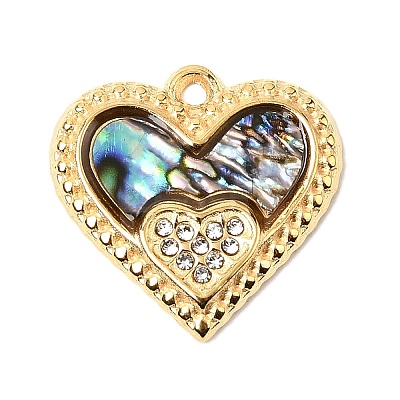 Natural Paua Shell Pendants STAS-P431-30G-01-1