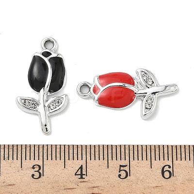 Alloy Enamel Rhinestone Pendants FIND-L024-19P-1