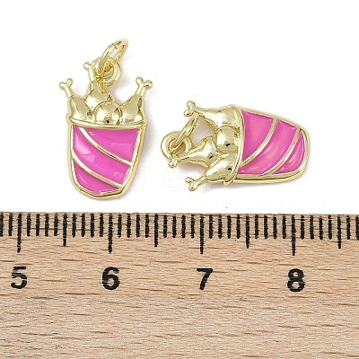 Brass Enamel Pendants KK-I358-072G-01-1