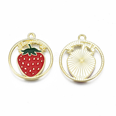 Alloy Enamel Pendants ENAM-S126-102-A-RS-1