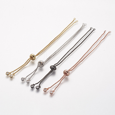 Rack Plating Brass Chain Bracelet Making KK-A142-017-1