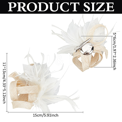 Women's Feather Aligator Hair Clips OHAR-WH0034-13B-1