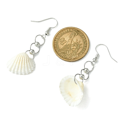 Nautural Shell Dangle Earrings EJEW-JE05655-1