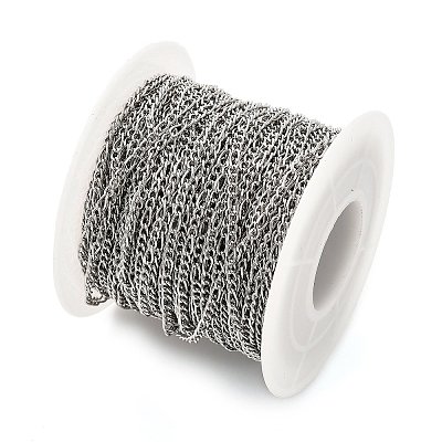 304 Stainless Steel Twisted Chains Curb Chains CHS-B009-01C-P-1