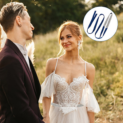 Bridal Belt for Wedding Dress AJEW-WH0471-114A-1