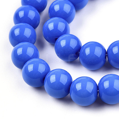 Opaque Solid Color Glass Beads Strands GLAA-T032-P6mm-11-1