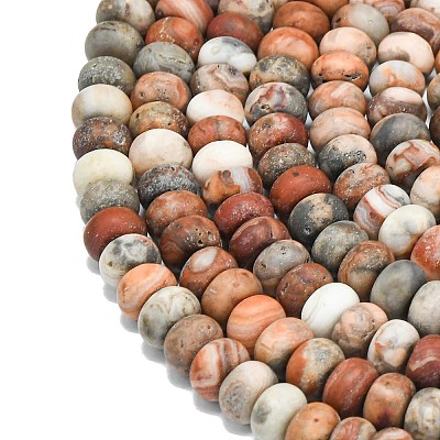 Natural Red Crazy Agate Beads Strands G-P575-A04-8x5mm-02-1