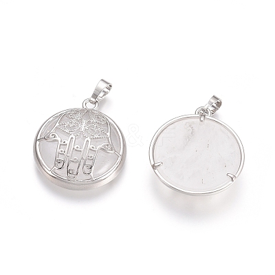Natural Quartz Crystal Pendants G-L512-J03-1