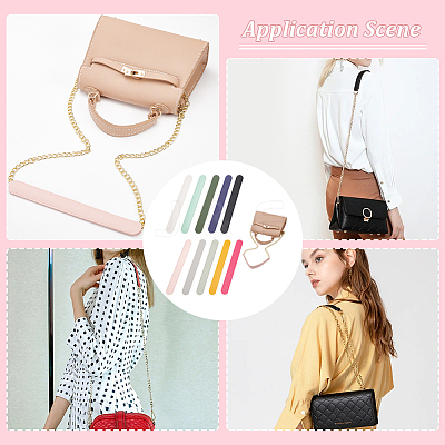 10Pcs 10 Colors Imitation Leather Bag Strap Padding FIND-WR0008-74-1