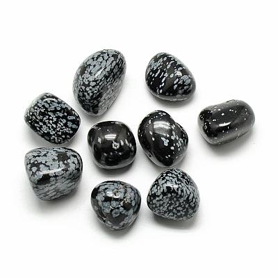 Natural Snowflake Obsidian Gemstone Beads G-S218-09-1