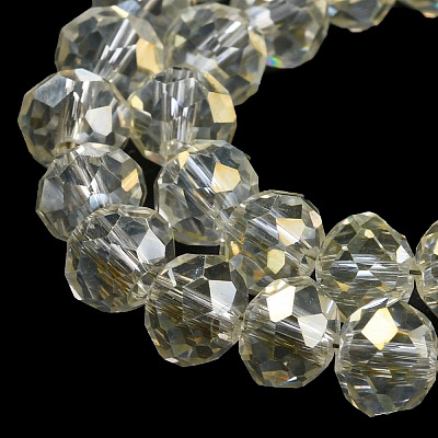Electroplate Transparent Glass Beads Strands EGLA-A034-T4mm-T16-1