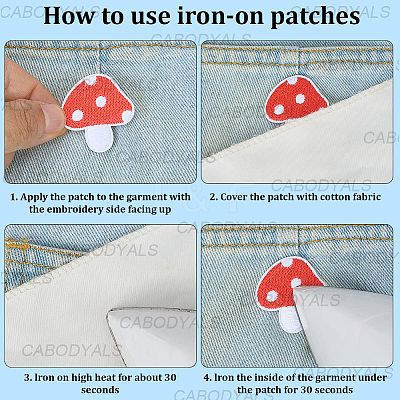 5Pcs Polyester Clothing Patches PATC-CY0001-42-1