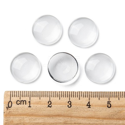 Transparent Glass Cabochons X-GGLA-R026-16mm-1