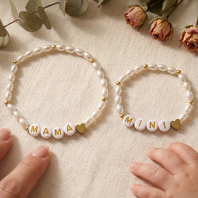 Mama Mini Acrylic Beaded Stretch Bracelet Sets TO3348-1
