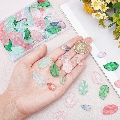 100Pcs 10 Colors Baking Paint & Spray Painted Glass Pendants EGLA-HY0001-01-1