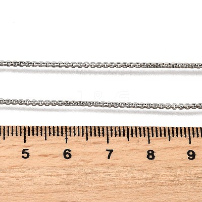1MM Brass Box Chain Necklaces NJEW-C086-01P-1