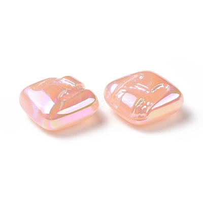 Rainbow Iridescent Plating Acrylic Beads LS-OACR-A010-06D-1