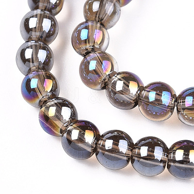 Electroplate Transparent Glass Beads Strands GLAA-T032-T4mm-AB02-1