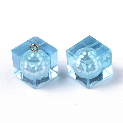 Transparent Epoxy Resin Pendants CRES-N025-07B-05-1
