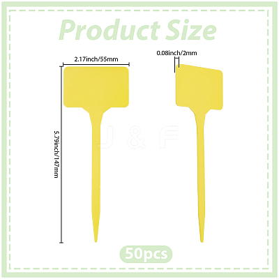 50Pcs Plastic Plant Labels FIND-SP0005-64B-1