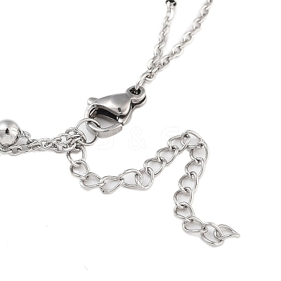 Stainless Steel Pendants Necklaces LS-NJEW-U003-01C-P-1