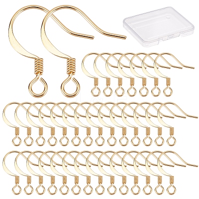 100Pcs Brass Earring Hooks KK-CN0001-79-1