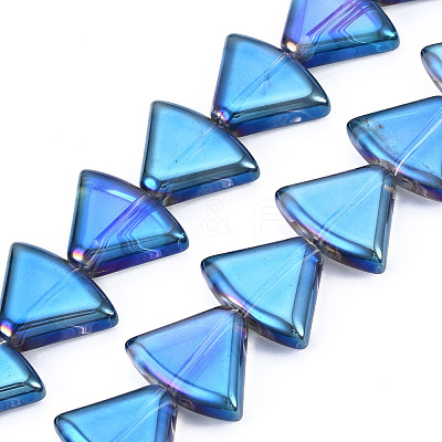 Electroplate Glass Beads Strands EGLA-N008-002-1