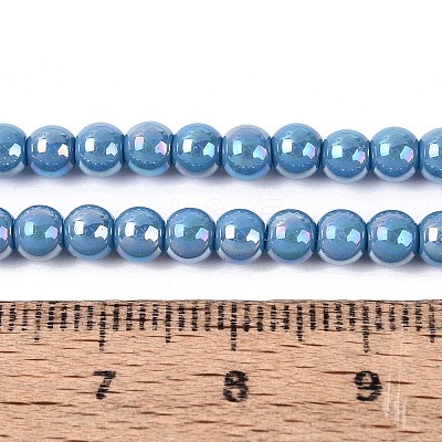 Electroplate Opaque Glass Beads Strands GLAA-T032-P4mm-AB13-01-1