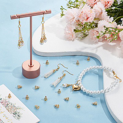 24Pcs Brass Bead Cone KK-BC0013-15-1