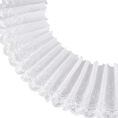 5 Yards Cotton Embroidery Flower Ribbon OCOR-GO0001-24-1