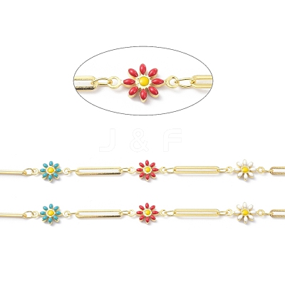 Brass & Enamel Link Chains CHC-D029-07G-1