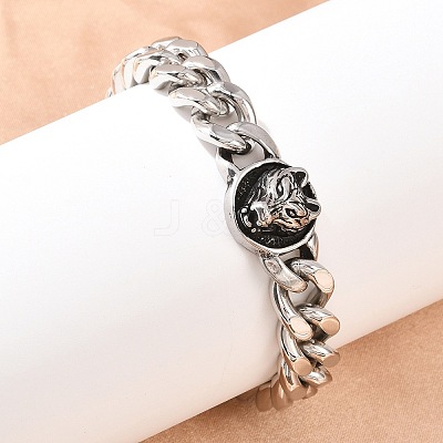 304 Stainless Steel Link Bracelets LS-BJEW-D379-11ASP-1