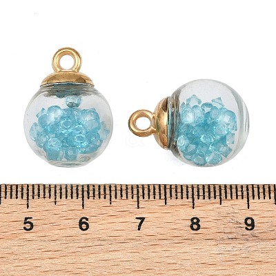 Transparent Glass Bottle Pendants GLAA-L018-13-1-1
