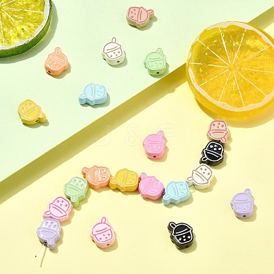 20Pcs 10 Colors Spray Painted Alloy Beads FIND-CJ0002-45-1