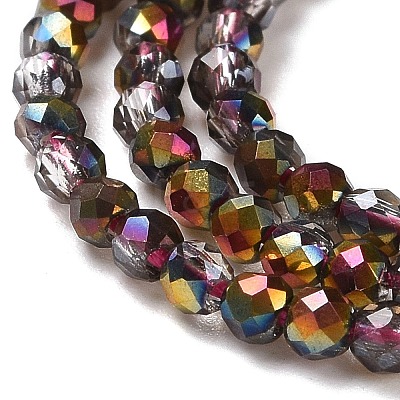 Transparent Electroplate Glass Beads Strands LS-GLAA-H021-01A-HP05-1