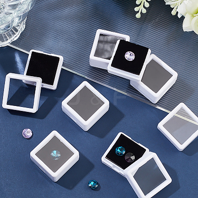 Plastic Loose Diamond Display Boxes CON-WH0087-55B-1