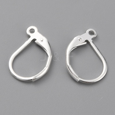Brass Leverback Earring Findings X-KK-O131-09S-1